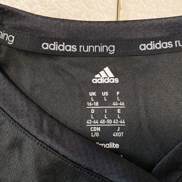 Adidas Running Climate long sleeve top with logo in black Sz L - Picture 15 of 16